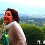 Editor-in-Chief Raphaella Barkley in Fiesole, high above the city of Florence.